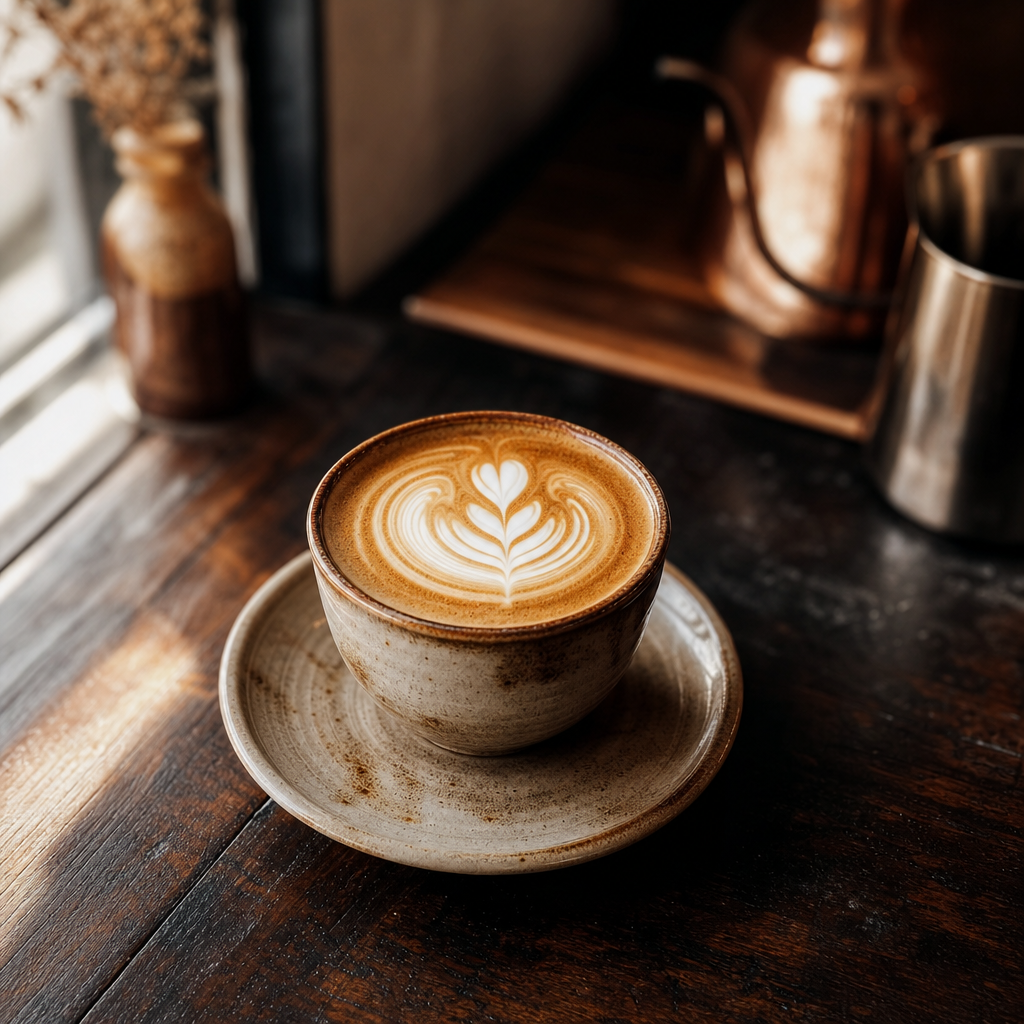 Espresso with latte art